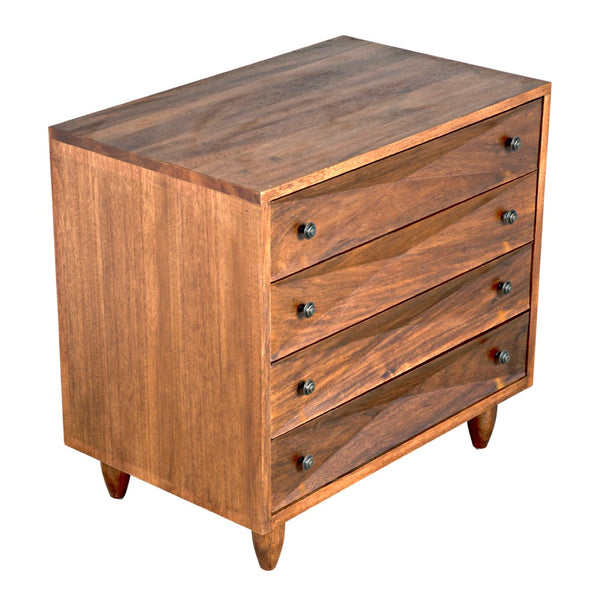Noir Diamond Chest - Bold Geometric Design with Classic Lines for Timeless Elegance in Any Space Dark Walnut GDRE180DW
