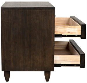 Noir Diamond Chest - Bold Geometric Design with Classic Lines for Timeless Elegance in Any Space Ebony Walnut GDRE180EB
