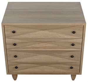 Noir Diamond Chest - Bold Geometric Design with Classic Lines for Timeless Elegance in Any Space Washed Walnut GDRE180WAW