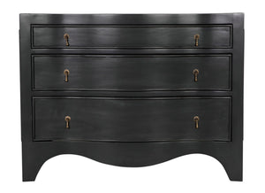 Noir Brentford Dresser, Elegant Pale Mahogany Storage Solution with Brass Pulls for Timeless Style GDRE191P