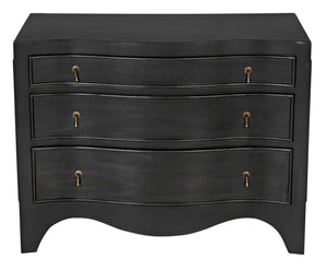 Noir Brentford Dresser, Elegant Pale Mahogany Storage Solution with Brass Pulls for Timeless Style GDRE191P