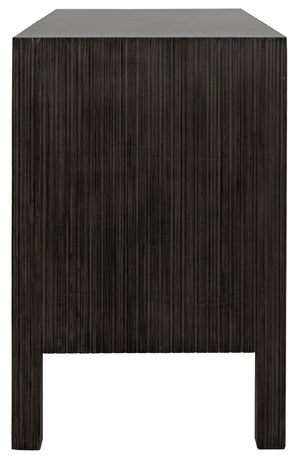 Noir Conrad 6 Drawer Dresser - Elegant Solid Mahogany Storage Solution for Stylish Bedrooms & More Pale GDRE221P