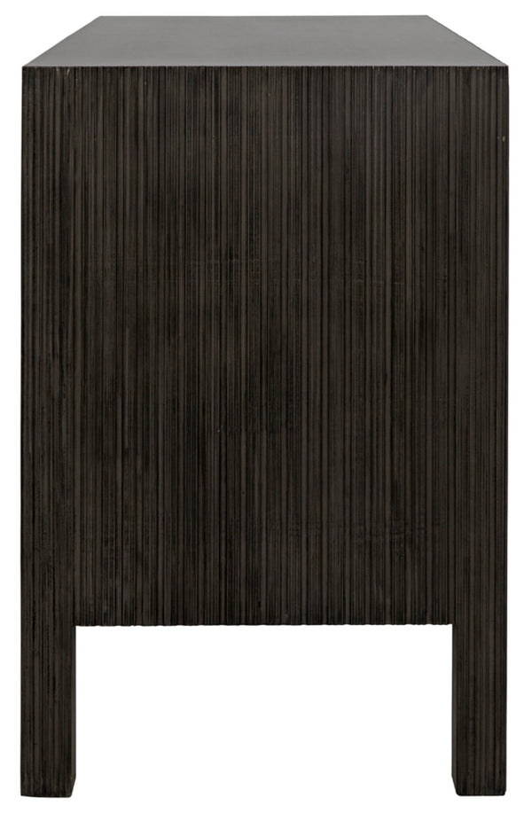 Noir Conrad 6 Drawer Dresser - Elegant Solid Mahogany Storage Solution for Stylish Bedrooms & More Pale GDRE221P