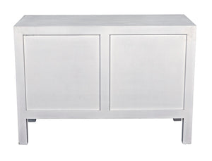 Noir Conrad 6 Drawer Dresser - Elegant Solid Mahogany Storage Solution for Stylish Bedrooms & More White Wash GDRE221WH