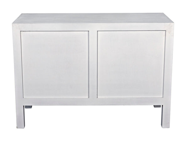 Noir Conrad 6 Drawer Dresser - Elegant Solid Mahogany Storage Solution for Stylish Bedrooms & More White Wash GDRE221WH