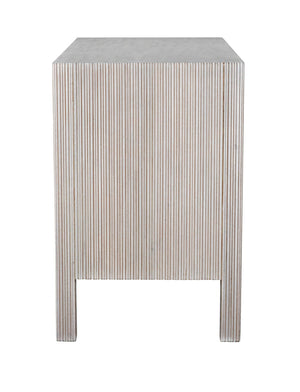 Noir Conrad 6 Drawer Dresser - Elegant Solid Mahogany Storage Solution for Stylish Bedrooms & More White Wash GDRE221WH