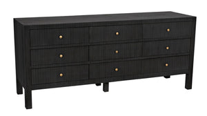 Noir Conrad 9 Drawer Dresser - Handcrafted Mahogany with Timeless Style, Ample Storage for Your Bedroom Pale GDRE222P