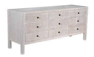 Noir Conrad 9 Drawer Dresser - Handcrafted Mahogany with Timeless Style, Ample Storage for Your Bedroom White Wash GDRE222WH