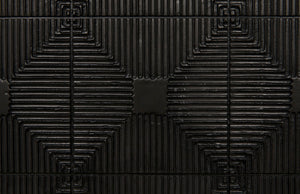 Noir Leon Dresser, Elegant Pale Mahogany Storage Unit with Geometric Carvings for Timeless Charm GDRE226P