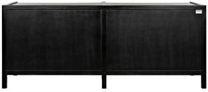 Noir Hampton 6 Drawer Dresser - Timeless Hand-Carved Mahogany Elegance for Stylish Bedroom Storage Hand Rubbed Black GDRE241HB-2