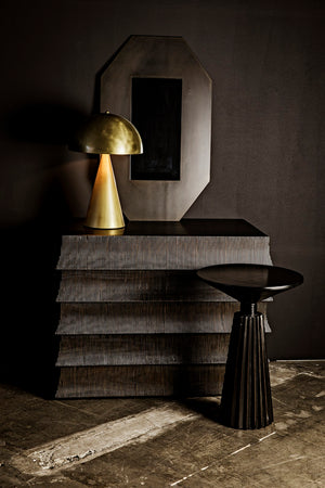 Noir Ava Dresser - Handcrafted Mahogany with Vintage Flapper Carvings & Elegant Storage Solution GDRE243HB