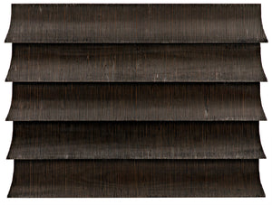 Noir Ava Dresser - Handcrafted Mahogany with Vintage Flapper Carvings & Elegant Storage Solution GDRE243HB