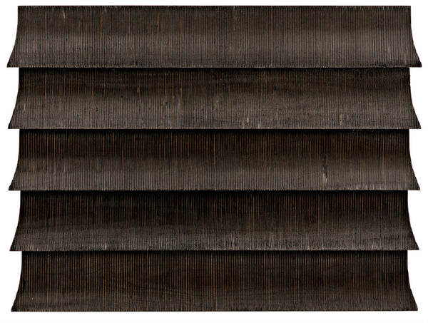 Noir Ava Dresser - Handcrafted Mahogany with Vintage Flapper Carvings & Elegant Storage Solution GDRE243HB