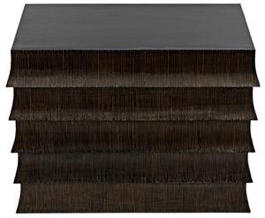 Noir Ava Dresser - Handcrafted Mahogany with Vintage Flapper Carvings & Elegant Storage Solution GDRE243HB