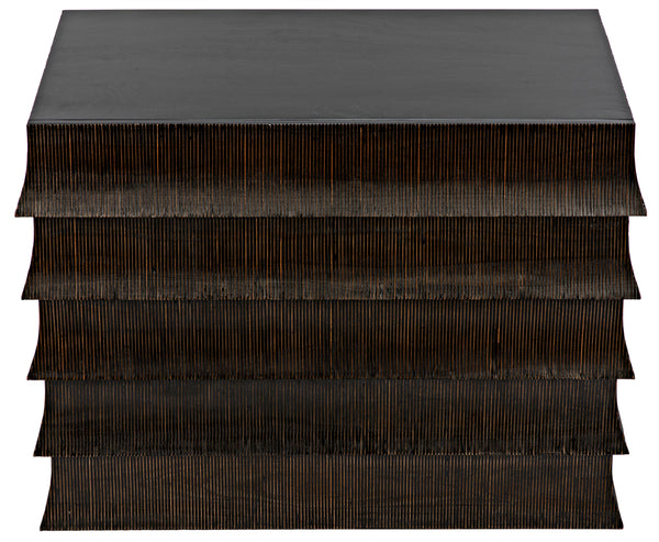 Ava Mahogany Veneer Dresser with Ribbed Drawer Fronts for Modern Bedroom Storage
