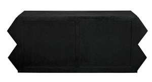 Noir Vico Dresser - Solid Mahogany with Hand-Rubbed Black Finish, Timeless Design for Modern Spaces GDRE250HB