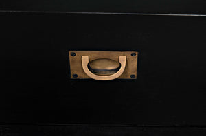 Noir Vico Dresser - Solid Mahogany with Hand-Rubbed Black Finish, Timeless Design for Modern Spaces GDRE250HB