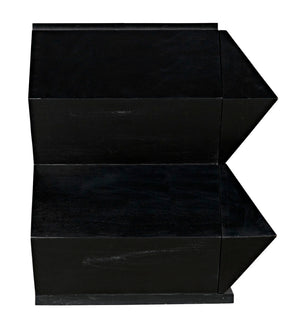 Noir Vico Dresser - Solid Mahogany with Hand-Rubbed Black Finish, Timeless Design for Modern Spaces GDRE250HB