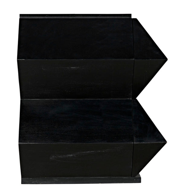 Noir Vico Dresser - Solid Mahogany with Hand-Rubbed Black Finish, Timeless Design for Modern Spaces GDRE250HB