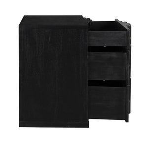 Kiss Mahogany Dresser with Hand-rubbed Black Finish and Brass Pulls for Bedroom