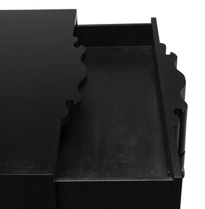 Kiss Mahogany Dresser with Hand-rubbed Black Finish and Brass Pulls for Bedroom