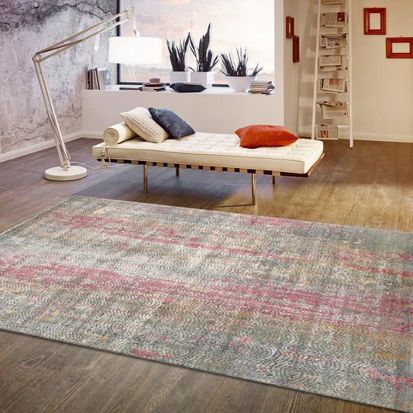 Pasargad Home Modern Collection Hand-Knotted Bamboo Silk & Wool Area Rug for Elegant Decor 10'1"x13'10"