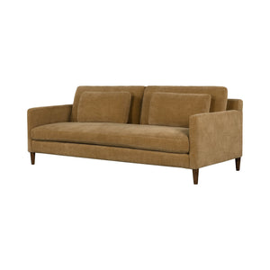 Lh Imports Gemma Sofa - Elevate Your Living Space With Stunning Comfort And Timeless Style For Any Home Brown Polyester Chenille Fabric,Foam,Feather,Polyester Fibre,Dacron,Rubberwood Gem-01mtd