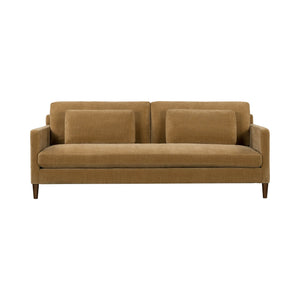 Lh Imports Gemma Sofa - Elevate Your Living Space With Stunning Comfort And Timeless Style For Any Home Brown Polyester Chenille Fabric,Foam,Feather,Polyester Fibre,Dacron,Rubberwood Gem-01mtd