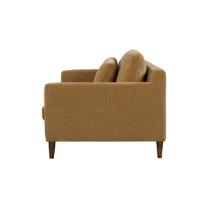 Lh Imports Gemma Sofa - Elevate Your Living Space With Stunning Comfort And Timeless Style For Any Home Brown Polyester Chenille Fabric,Foam,Feather,Polyester Fibre,Dacron,Rubberwood Gem-01mtd