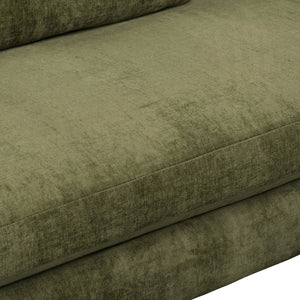 Lh Imports Gemma Sofa - Elevate Your Living Space With Stunning Comfort And Timeless Style For Any Home Green Polyester Fabric,Foam,Feather,Polyester Fibre,Dacron,Rubberwood Gem-01olv