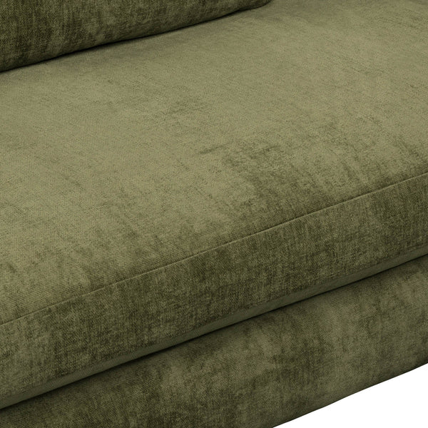 Lh Imports Gemma Sofa - Elevate Your Living Space With Stunning Comfort And Timeless Style For Any Home Green Polyester Fabric,Foam,Feather,Polyester Fibre,Dacron,Rubberwood Gem-01olv