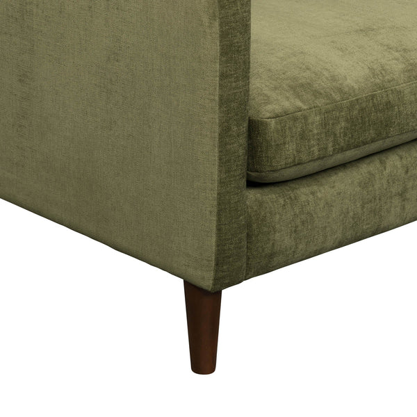 Lh Imports Gemma Sofa - Elevate Your Living Space With Stunning Comfort And Timeless Style For Any Home Green Polyester Fabric,Foam,Feather,Polyester Fibre,Dacron,Rubberwood Gem-01olv