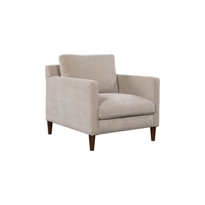 Lh Imports Gemma Club Chair - Luxurious Comfort With Reversible Cushions And Elegant Rubber Tapered Legs Beige Polyester Fabric,Foam,Feather,Polyester Fibre,Dacron,Rubberwood Gem-02fwn