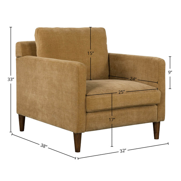 Lh Imports Gemma Club Chair - Luxurious Comfort With Reversible Cushions And Elegant Rubber Tapered Legs Brown Polyester Chenille Fabric,Foam,Feather,Polyester Fibre,Dacron,Rubberwood Gem-02mtd