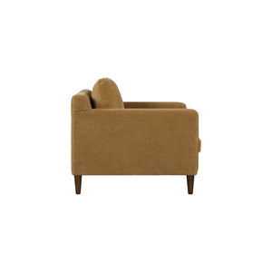 Lh Imports Gemma Club Chair - Luxurious Comfort With Reversible Cushions And Elegant Rubber Tapered Legs Brown Polyester Chenille Fabric,Foam,Feather,Polyester Fibre,Dacron,Rubberwood Gem-02mtd