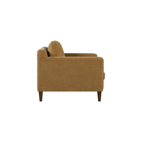 Lh Imports Gemma Club Chair - Luxurious Comfort With Reversible Cushions And Elegant Rubber Tapered Legs Brown Polyester Chenille Fabric,Foam,Feather,Polyester Fibre,Dacron,Rubberwood Gem-02mtd