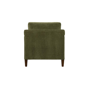 Lh Imports Gemma Club Chair - Luxurious Comfort With Reversible Cushions And Elegant Rubber Tapered Legs Green Polyester Fabric,Foam,Feather,Polyester Fibre,Dacron,Rubberwood Gem-02olv