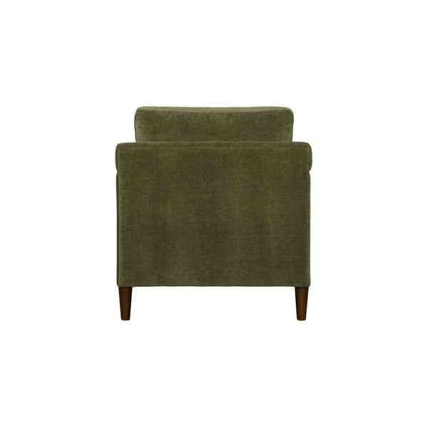 Lh Imports Gemma Club Chair - Luxurious Comfort With Reversible Cushions And Elegant Rubber Tapered Legs Green Polyester Fabric,Foam,Feather,Polyester Fibre,Dacron,Rubberwood Gem-02olv