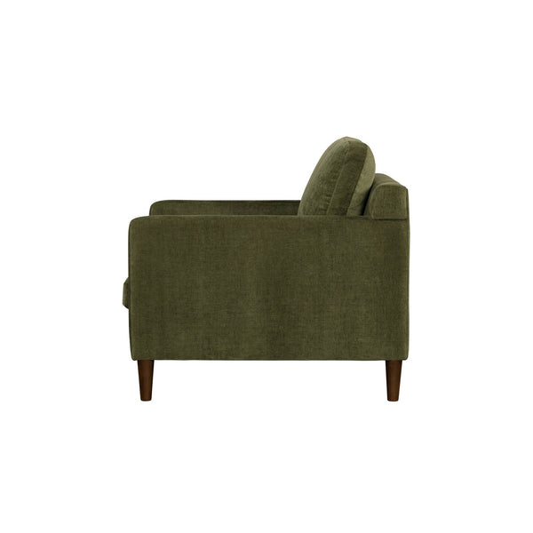 Lh Imports Gemma Club Chair - Luxurious Comfort With Reversible Cushions And Elegant Rubber Tapered Legs Green Polyester Fabric,Foam,Feather,Polyester Fibre,Dacron,Rubberwood Gem-02olv