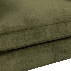 Lh Imports Gemma Club Chair - Luxurious Comfort With Reversible Cushions And Elegant Rubber Tapered Legs Green Polyester Fabric,Foam,Feather,Polyester Fibre,Dacron,Rubberwood Gem-02olv