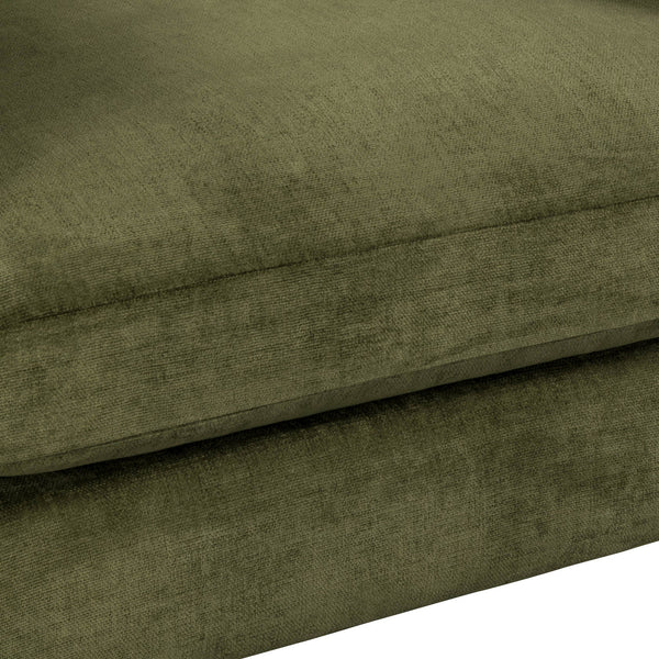 Lh Imports Gemma Club Chair - Luxurious Comfort With Reversible Cushions And Elegant Rubber Tapered Legs Green Polyester Fabric,Foam,Feather,Polyester Fibre,Dacron,Rubberwood Gem-02olv