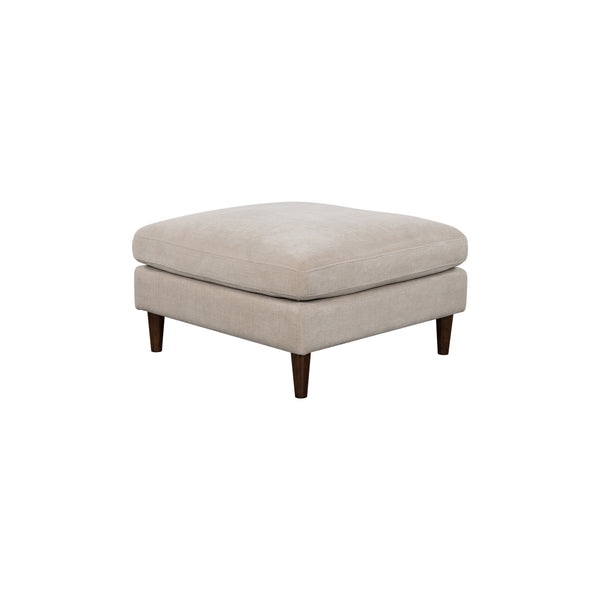 Lh Imports Gemma Ottoman - Chic Fawn Upholstered Seating With Solid Wood Frame And Feather-wrapped Comfort Beige Polyester, Oak,Poplar,Plywood,Foam,Feathers,Dacron,Rubberwood Gem-03fwn
