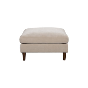 Lh Imports Gemma Ottoman - Chic Fawn Upholstered Seating With Solid Wood Frame And Feather-wrapped Comfort Beige Polyester, Oak,Poplar,Plywood,Foam,Feathers,Dacron,Rubberwood Gem-03fwn