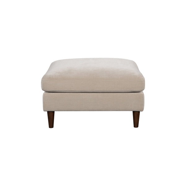 Lh Imports Gemma Ottoman - Chic Fawn Upholstered Seating With Solid Wood Frame And Feather-wrapped Comfort Beige Polyester, Oak,Poplar,Plywood,Foam,Feathers,Dacron,Rubberwood Gem-03fwn