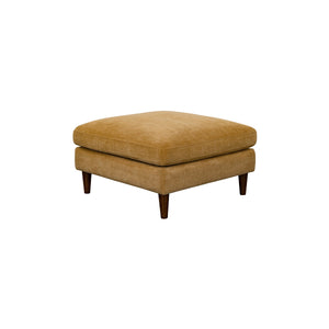 Lh Imports Gemma Ottoman - Chic Fawn Upholstered Seating With Solid Wood Frame And Feather-wrapped Comfort Brown Polyester,Oak,Poplar,Plywood,Polyester Fibre, Foam,Feathers,Dacron,Rubberwood  Polyester Fibre, Gem-03mtd