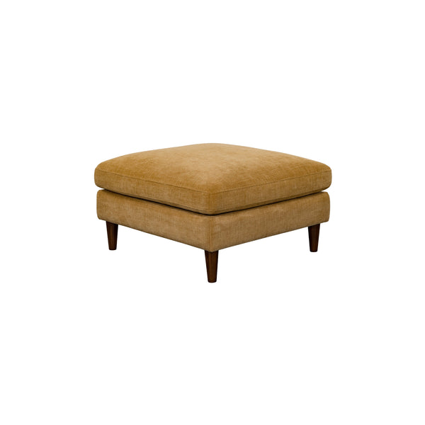 Lh Imports Gemma Ottoman - Chic Fawn Upholstered Seating With Solid Wood Frame And Feather-wrapped Comfort Brown Polyester,Oak,Poplar,Plywood,Polyester Fibre, Foam,Feathers,Dacron,Rubberwood  Polyester Fibre, Gem-03mtd
