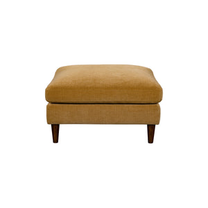 Lh Imports Gemma Ottoman - Chic Fawn Upholstered Seating With Solid Wood Frame And Feather-wrapped Comfort Brown Polyester,Oak,Poplar,Plywood,Polyester Fibre, Foam,Feathers,Dacron,Rubberwood  Polyester Fibre, Gem-03mtd