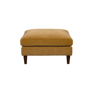 Lh Imports Gemma Ottoman - Chic Fawn Upholstered Seating With Solid Wood Frame And Feather-wrapped Comfort Brown Polyester,Oak,Poplar,Plywood,Polyester Fibre, Foam,Feathers,Dacron,Rubberwood  Polyester Fibre, Gem-03mtd