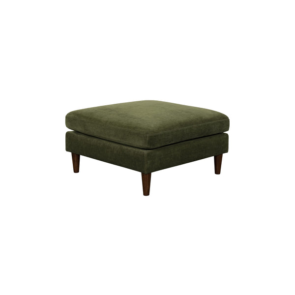 Lh Imports Gemma Ottoman - Chic Fawn Upholstered Seating With Solid Wood Frame And Feather-wrapped Comfort Green Polyester,Oak,Poplar,Plywood,Foam,Feathers,Dacron,Rubberwood Gem-03olv