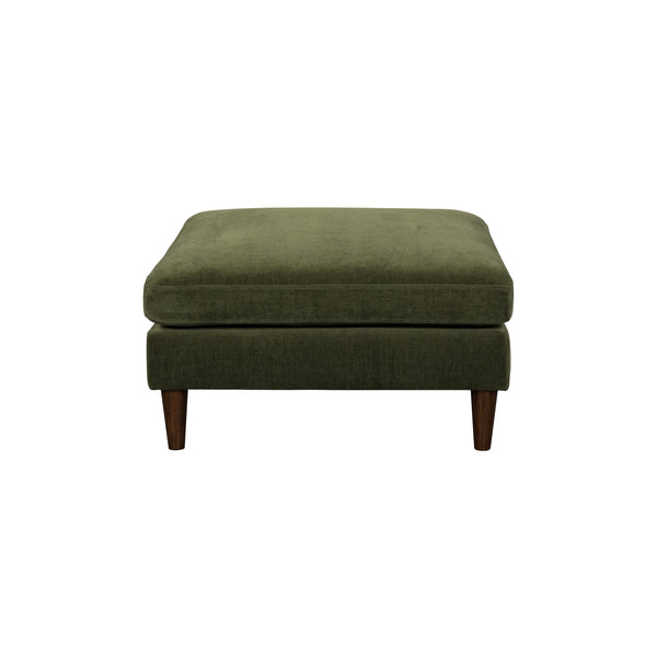 Lh Imports Gemma Ottoman - Chic Fawn Upholstered Seating With Solid Wood Frame And Feather-wrapped Comfort Green Polyester,Oak,Poplar,Plywood,Foam,Feathers,Dacron,Rubberwood Gem-03olv